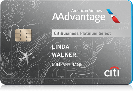 card art for the CitiBusiness® / AAdvantage® Platinum Select® Mastercard®